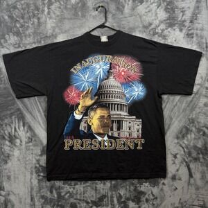 Hippo T-Shirt Mens 3XL Black Barack Obama 44th President Inauguration Graphic